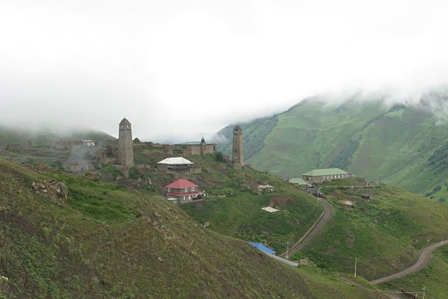 Виды К снежным вершинам Шаро-Аргунского  ущелья и сказочный замок-музей.
