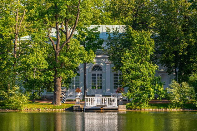 Виды Царское Село: Екатерининский дворец, парк и Феодоровский собор
