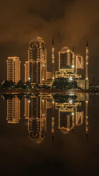 Ночные мечети Чечни и смотровая на Грозный. - фото 3
