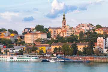 The panorama of Prague Castle over the Vltava River
