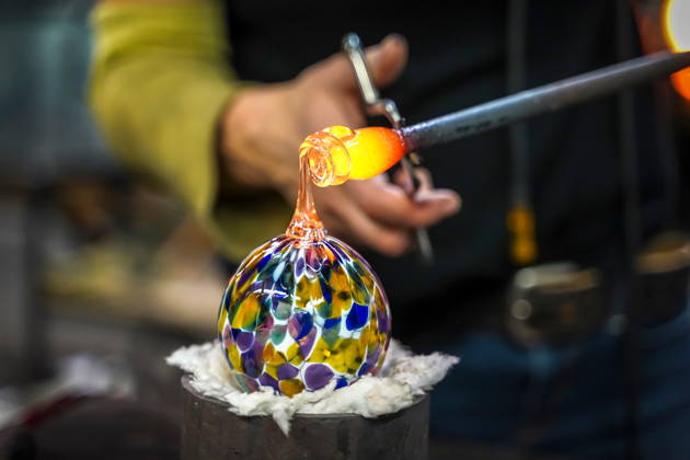 Шоу по выдуванию стекла и выставочный зал Original Murano Glass