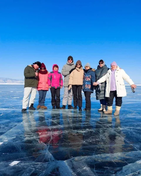 Ледяные узоры Байкала