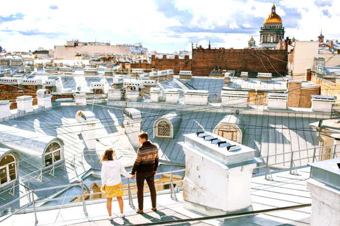 Весь центр Петербурга с крыши