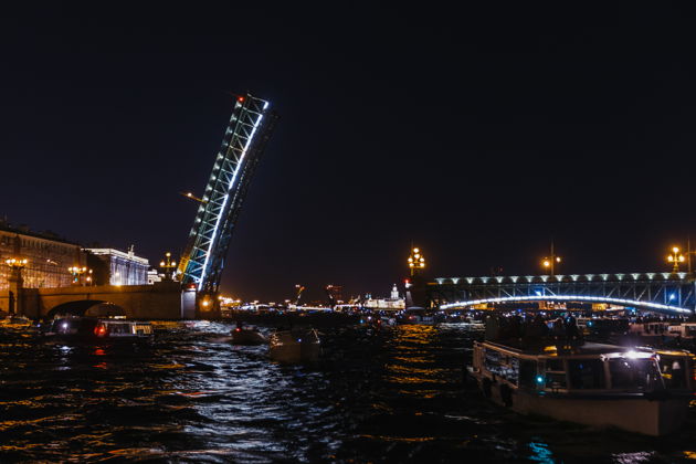 Уникальный вид на мосты с Невской панорамы Петропавловской крепости