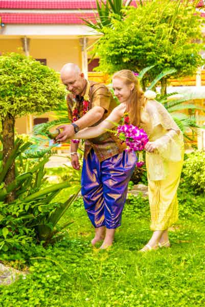 Свадебная церемония в тайском стиле и фотосессия - фото 5