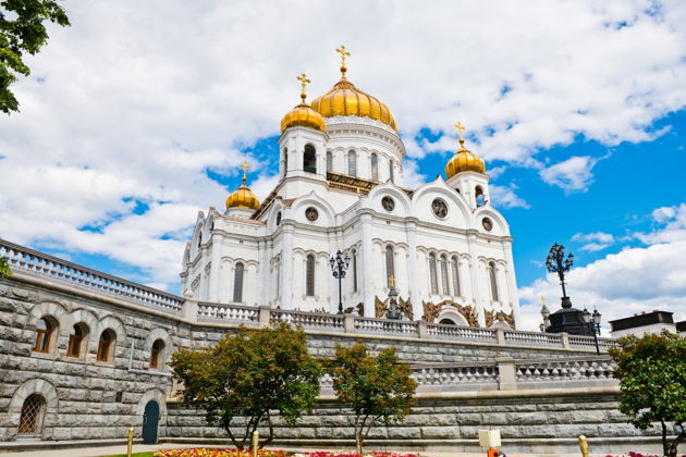 Виды Храм Христа Спасителя и храм Ильи Пророка в Обыденском переулке