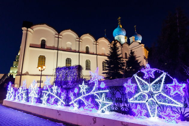 Виды Вечерний новогодний Кремль с легендами и сказками