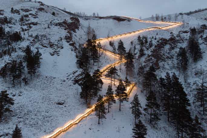Экскурсия на самую длинную лестницу России, Торгашинский хребет
