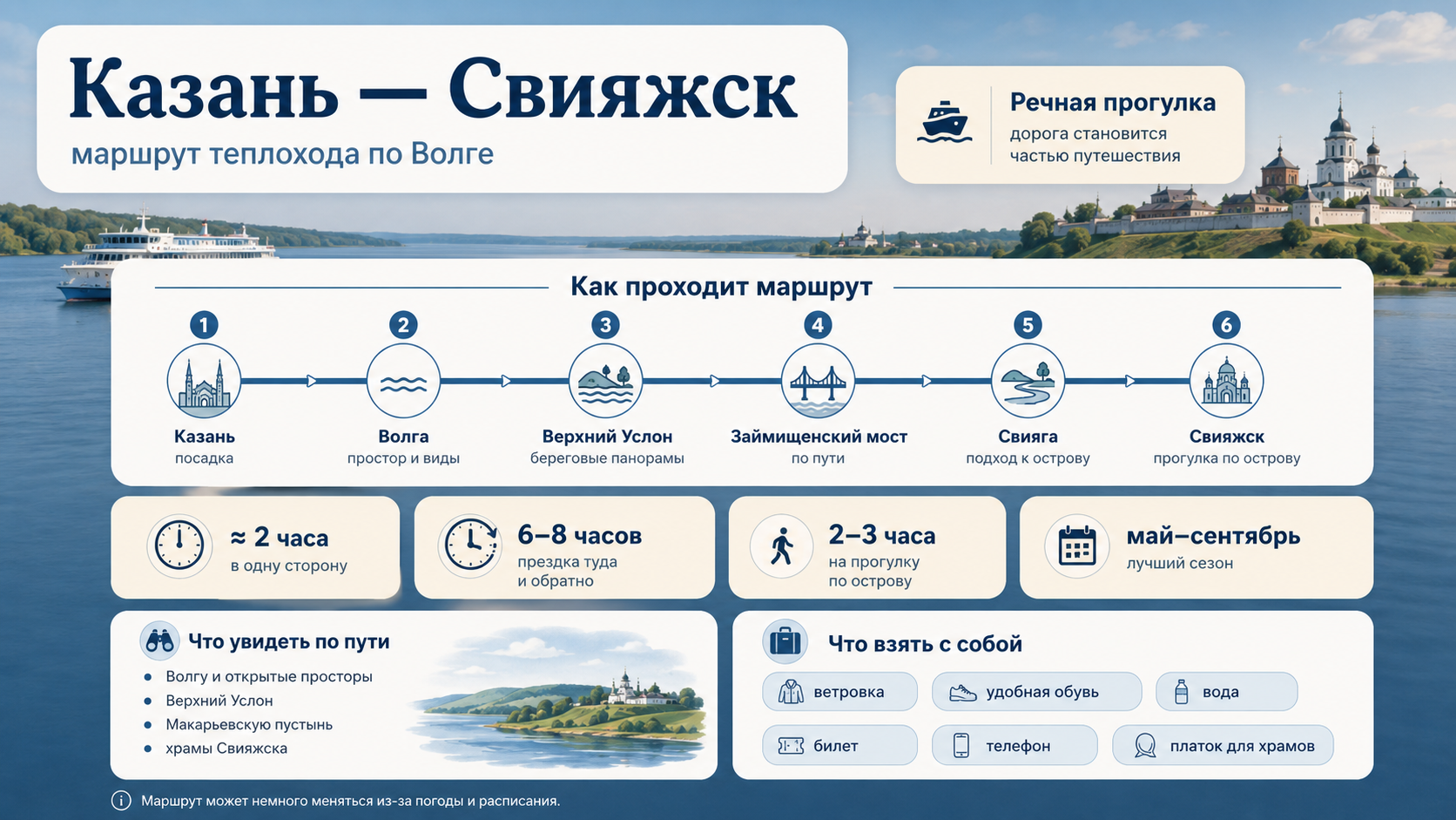 Казань Свияжск теплоход
