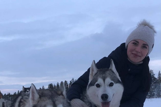 Виды Зимний Бакуриани - катание на Нартах, упряжка Хаски.