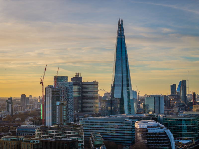 Панорама Лондона с The Shard — самая высокая смотровая площадка
