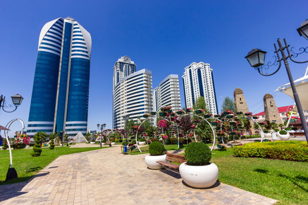 Виды Красочные огни Чечни