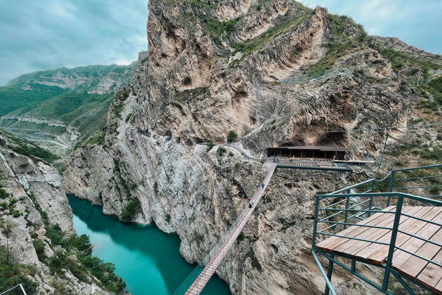 Виды Сулакский каньон на больших квадроциклах