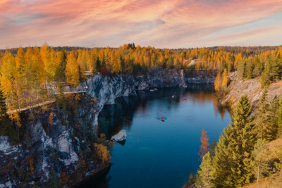 В мини-группе по Карелии: Рускеала, Мраморный каньон и водопады — Санкт-Петербург