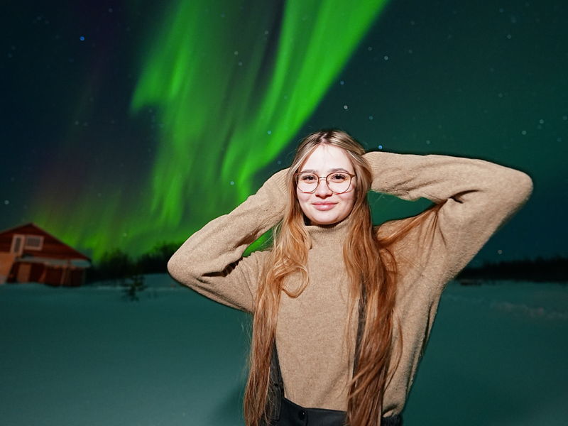 Северное сияние — фото (видео) на профессиональный фотоаппарат - экскурсия в Мурманск, Россия