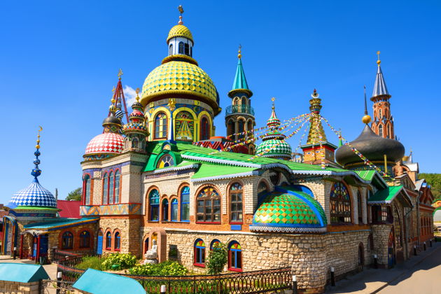 Виды Храм всех религий, Раифский мужской монастырь и остров-град «Свияжск»