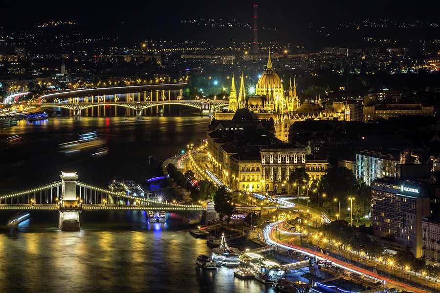 Полет на самолете над Будапештом ПОСЛЕ ЗАКАТА - фото 3