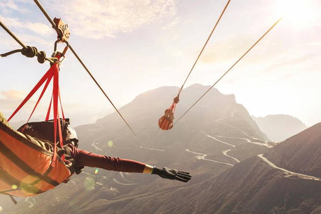 Полет над горными вершинами — ZipLine в Рас-Аль-Хайме