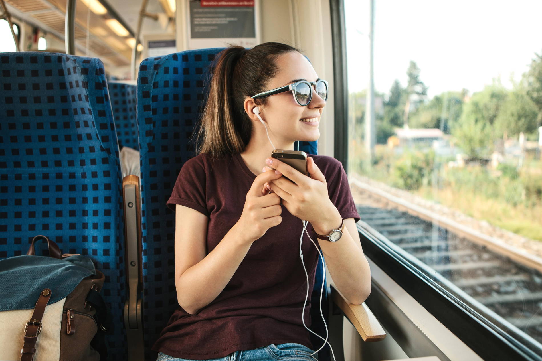 Girl at the train