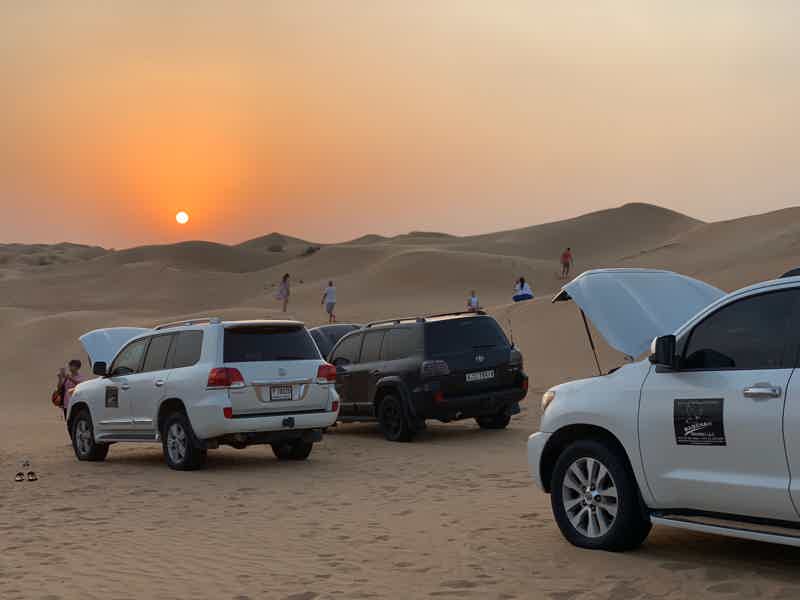 По дюнам на квадроциклах, катание на верблюдах и ужин в пустыне - фото 2