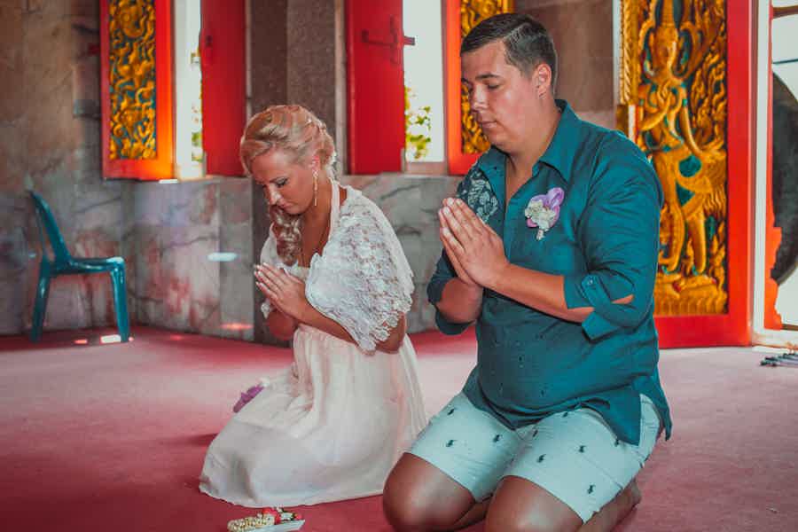 Свадебная церемония в тайском стиле и фотосессия - фото 3