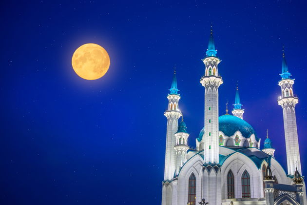 Виды Огни ночной Казани