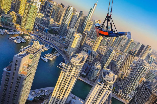 Виды Полёт над Дубай Мариной — зиплайн, фото и видео на память