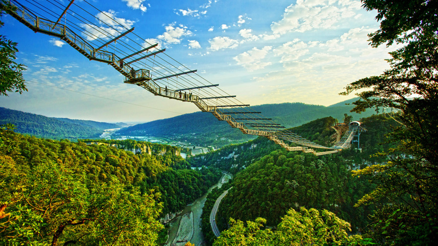 Парк аттракционов SkyPark: природа Кавказа с высоты