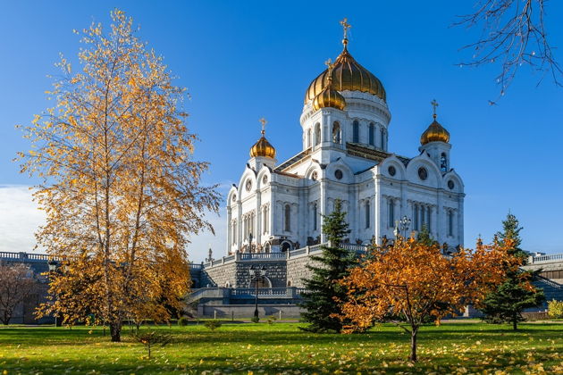 Виды Храм Христа Спасителя и храм Ильи Пророка в Обыденском переулке