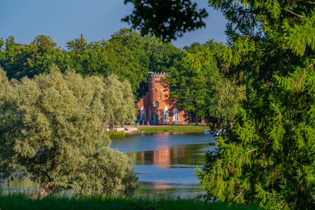 Виды Царское Село: Екатерининский дворец, парк и Феодоровский собор