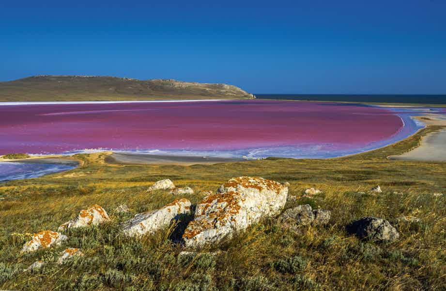 Розовое озеро,Марсианские пейзажи  и село Хыналыг (2200метров за один день) - фото 3