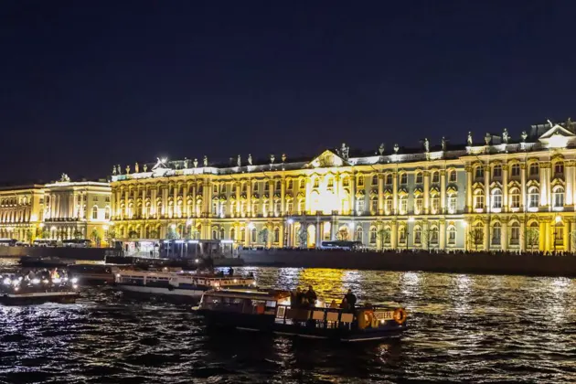 «Мосты повисли над Невой» — ночная прогулка на двухпалубном теплоходе — фото 2