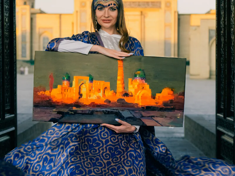 Элегантность Самарканда: фотосессия в летящих адрасных платьях — фото 2, Самарканд | Покатаем