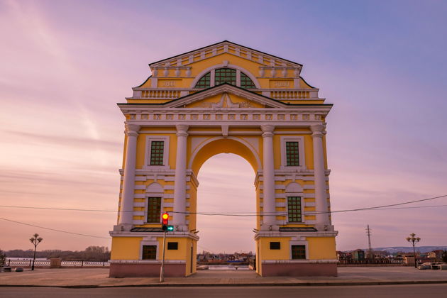 Вечерние огни Иркутска