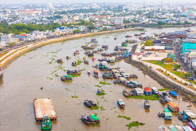 Главное изображение экскурсии - Дельта Меконга и плавучий рынок Кай Ранг
