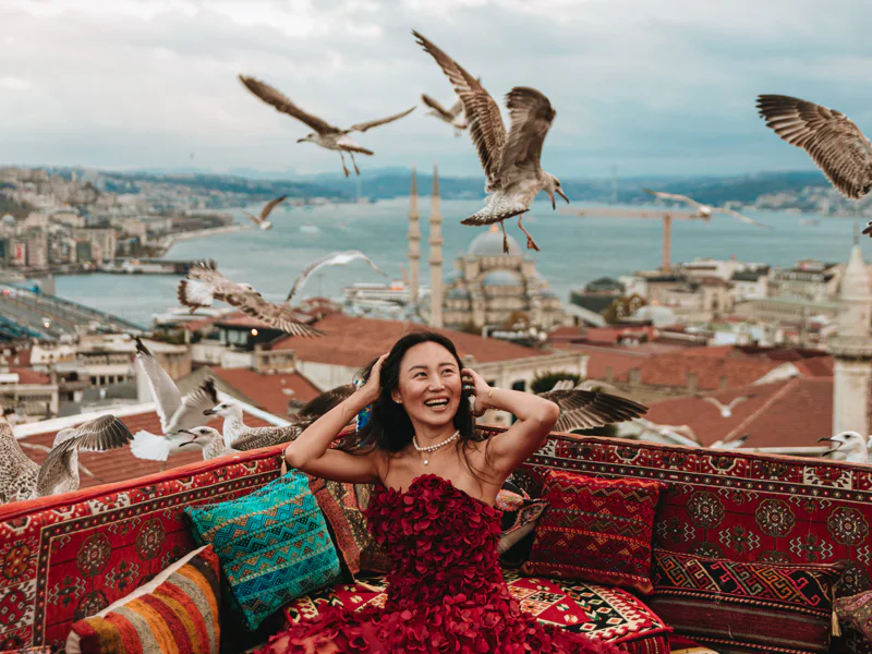 Стамбульская фотосессия на крыше с чайками — фото 2, Стамбул | Покатаем