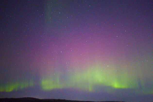 Виды Полярное сияние из Мурманска