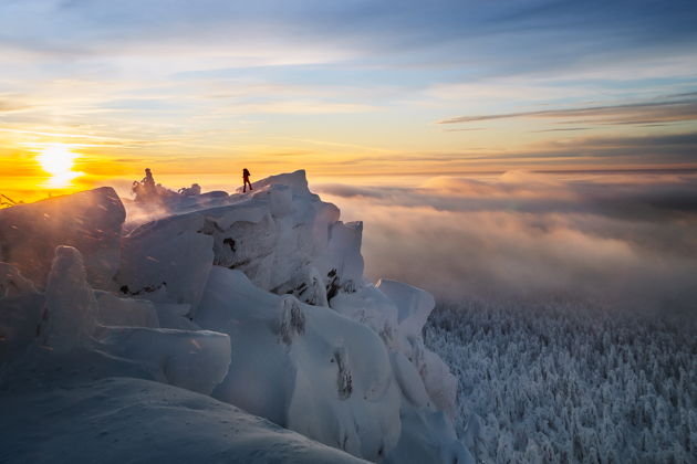 Виды 4в1: Гора Полюд, скала Ветлан, пещера с окаменелостями, «ряжи» на реке Вишера