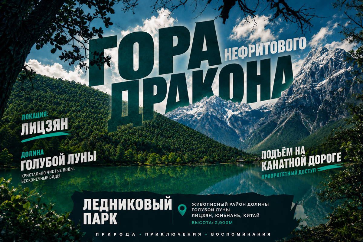 Гора Нефритового дракона за 1 день: канатная дорога, ледник и Голубая Луна