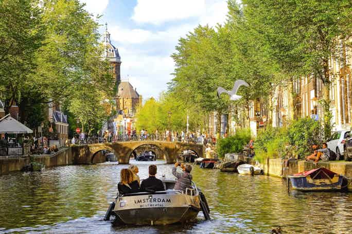From Amsterdam: Open Boat Canal Waterwalk