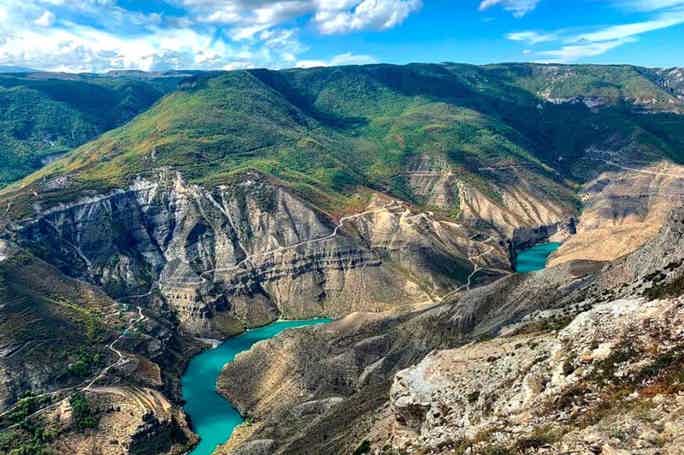 Сулакский каньон и бархан Сарыкум из Дербента