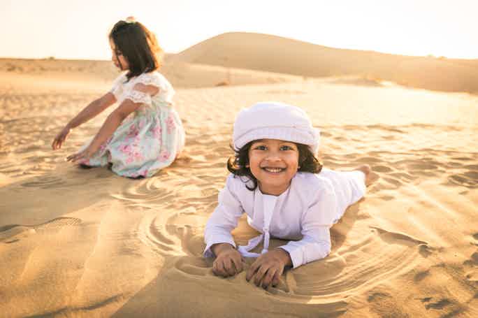 Best Dubai Desert Safari with Buffet Dinner,Sand Boarding & Shows