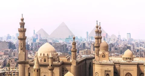 Святыни Старого Каира, пирамиды Гизы и Сфинкс на самолете