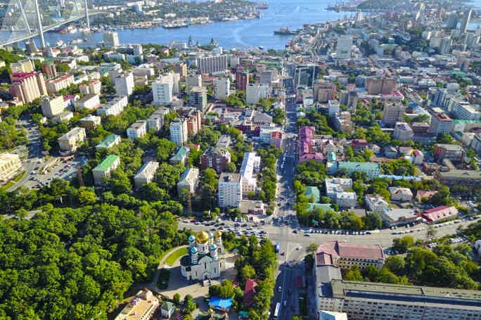Самые красивые видовые города Владивостока на закате 