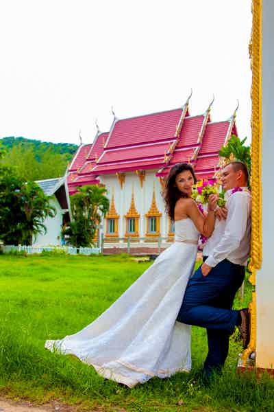 Свадебная церемония в тайском стиле и фотосессия - фото 6