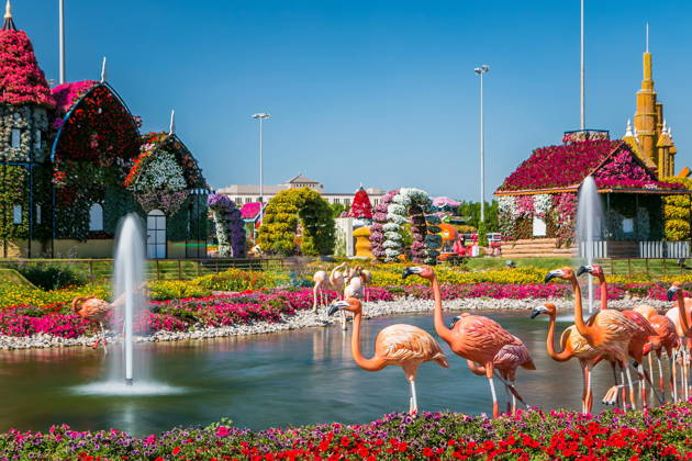 Парк цветов Miracle Garden и всемирная ярмарка Global Village из Фуджейры