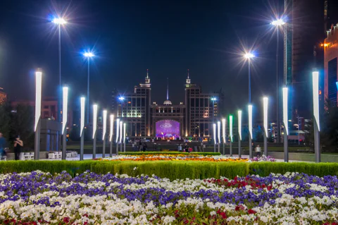 Астана ночью: огни, архитектура и волшебство столицы