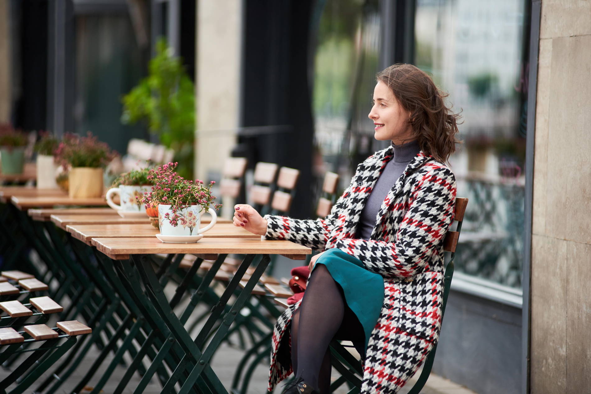 Woman in cafe