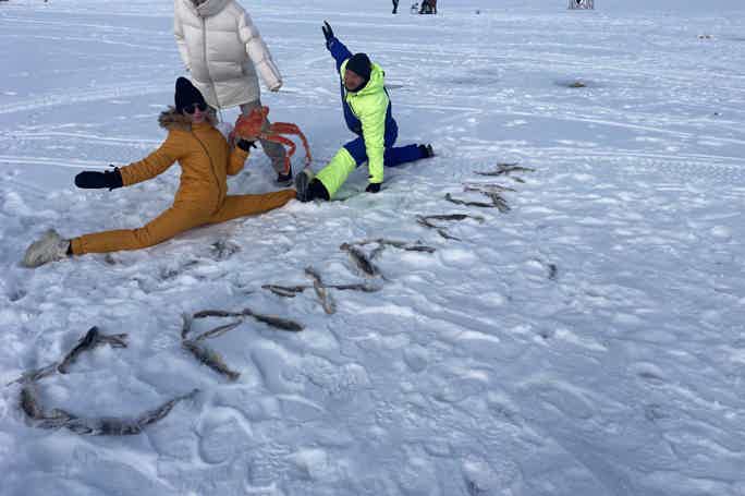 Захватывающая Сахалинская зимняя рыбалка и крабалка