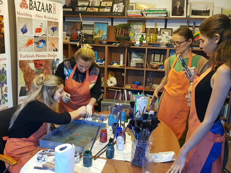 Turkish Marbling Ebru Lessons Workshops In Istanbul — photo 2, Istanbul | Pokataem